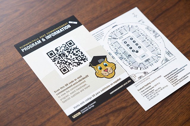 UCCS Commencement Program Information Card