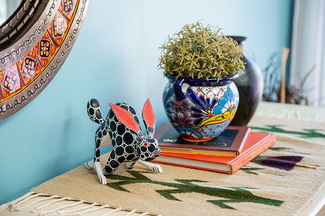 La Fuente Imports rabbit-like animal sculpture on table