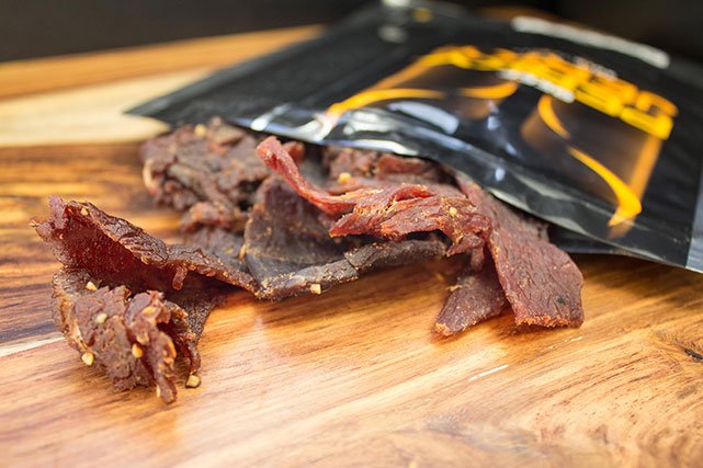 Perky Jerky coming out of bag