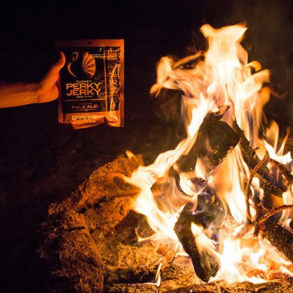 Perky Jerky by campfire