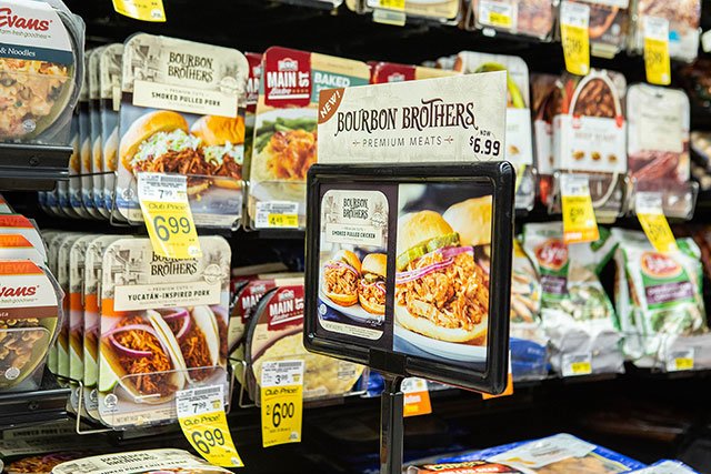Bourbon Brothers Premium Meats in Store Sign